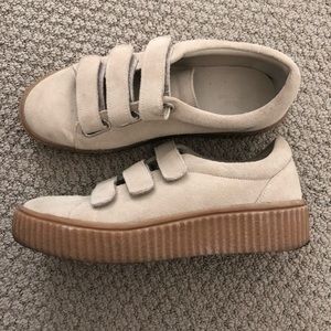 Platform Suede Velcro Shoes